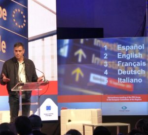Traducción simultánea en Valencia - Pedro Sánchez - Comité Europeo de las Regiones 2017